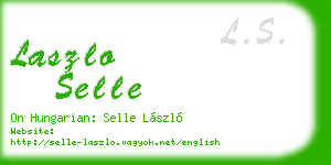 laszlo selle business card